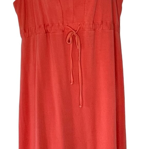 Fresh Produce Stretch Knit Sleeveless Dress V Neck and Drawstring at Waist Small - Picture 3 of 6